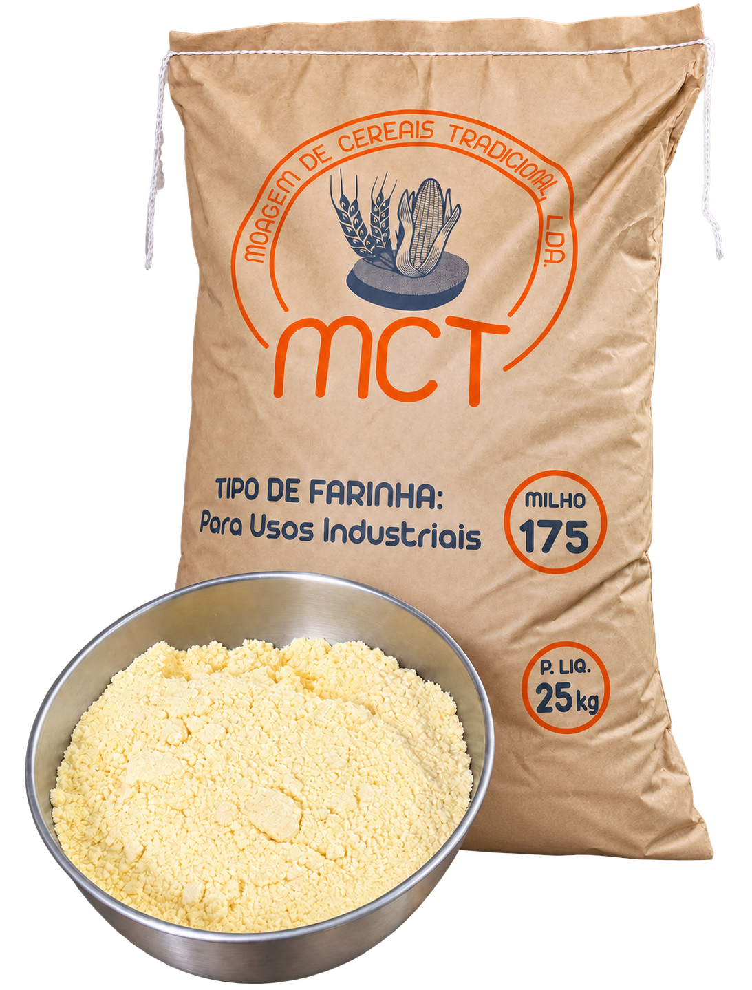 Saco MCT de milho amarelo T175 com taça de farinha
