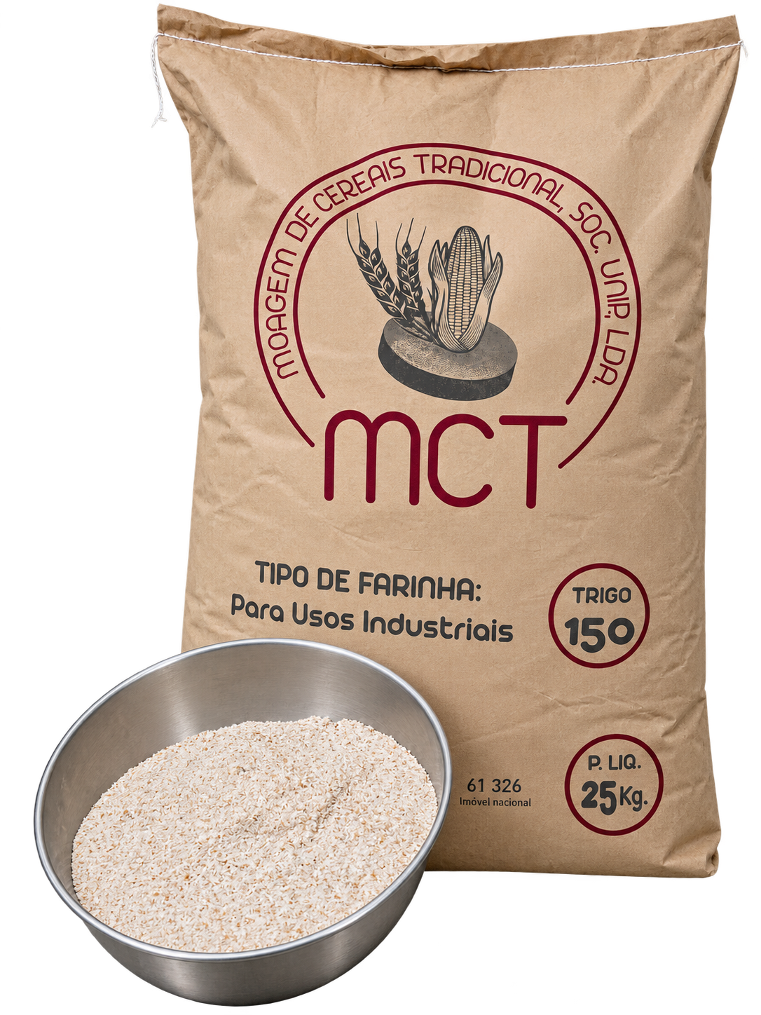 Saco MCT de trigo T150 com taça de farinha