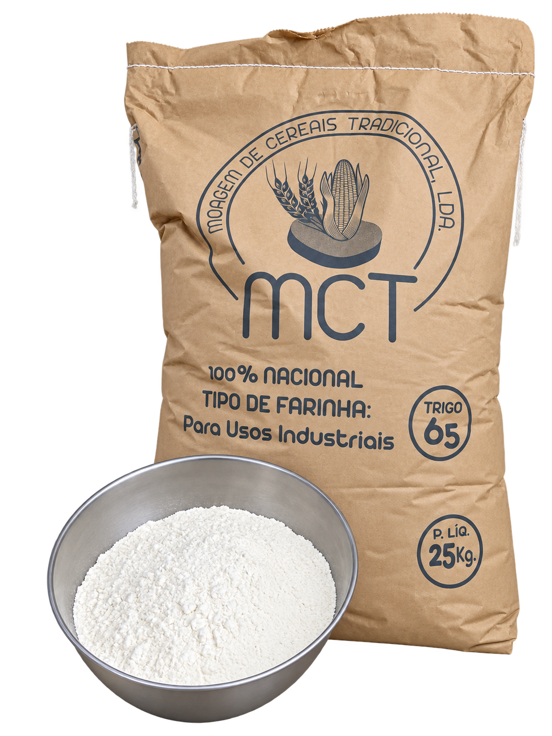 Saco MCT de trigo T65 nacional com taça de farinha